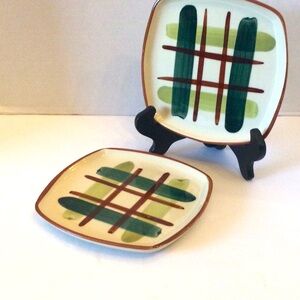 Vintage MCM Blair 5x5 plates set of 2